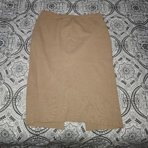 New York & Company Eva Mendes Tan Pencil Skirt